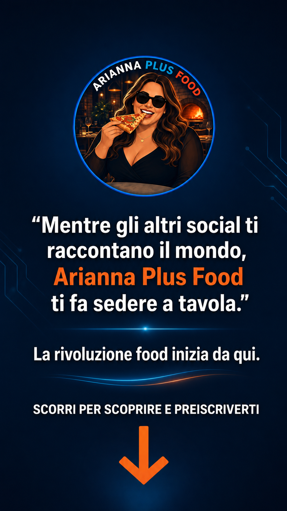 Mentre gli altri social ti raccontano il mondo, Arianna Plus Food ti fa sedere a tavola. La rivoluzione food inizia da qui. Scorri per scoprire e preiscriverti.