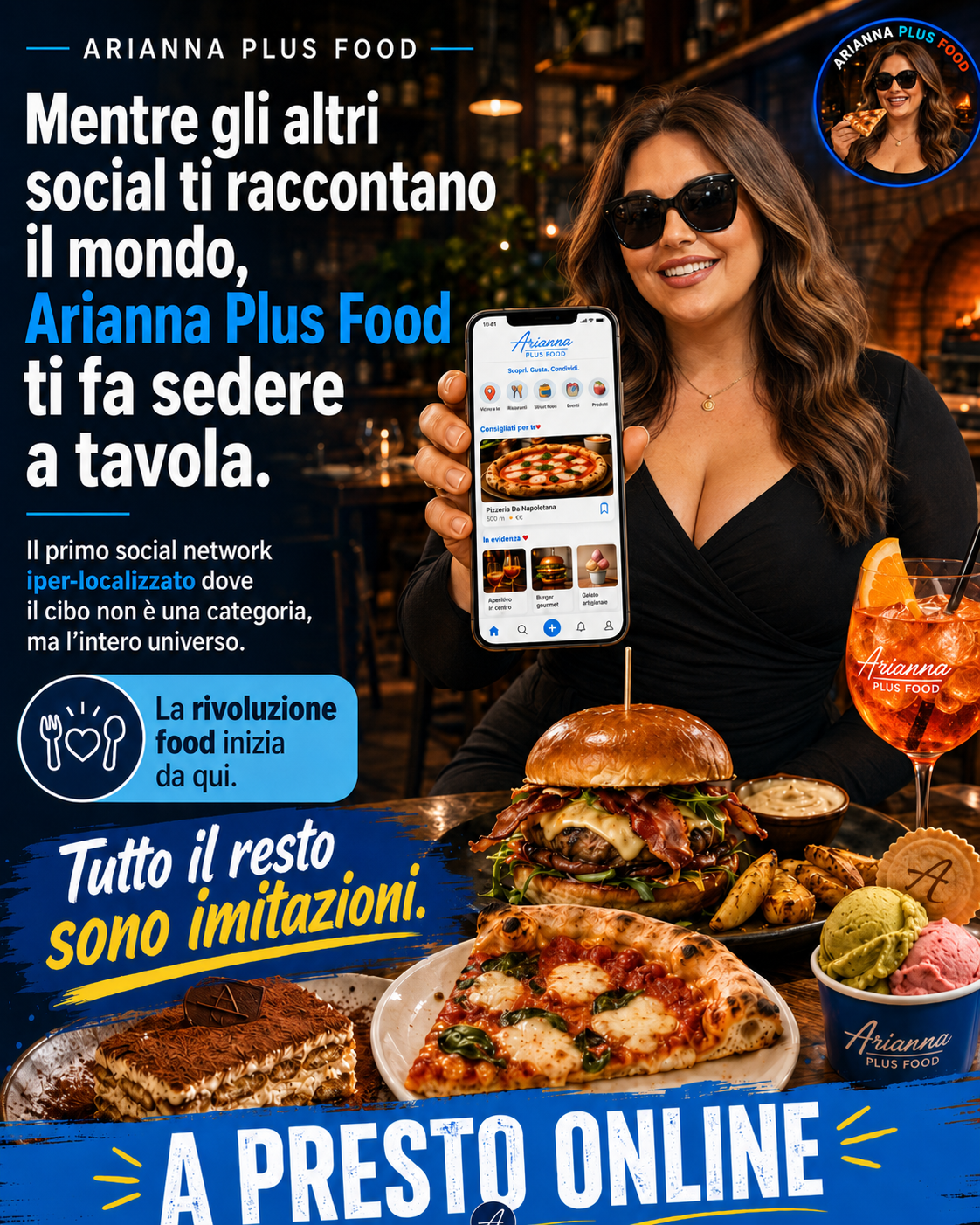 Mentre gli altri social ti raccontano il mondo, Arianna Plus Food ti fa sedere a tavola. Il social food iper-localizzato dove il cibo è l’intero universo.